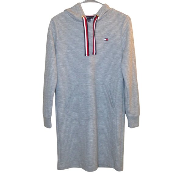 Tommy Hilfiger Logo Hooded Sneaker Dress Gray XS NWT - Picture 1 of 5